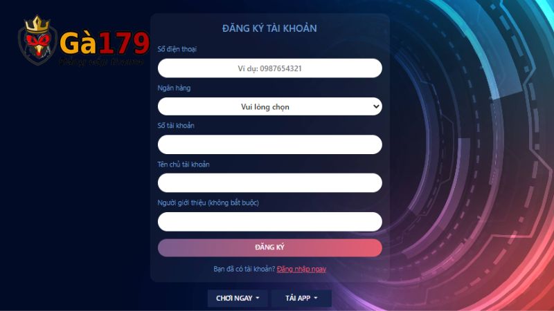 Thao tác đăng ký để tham gia giải trí minh bạch
